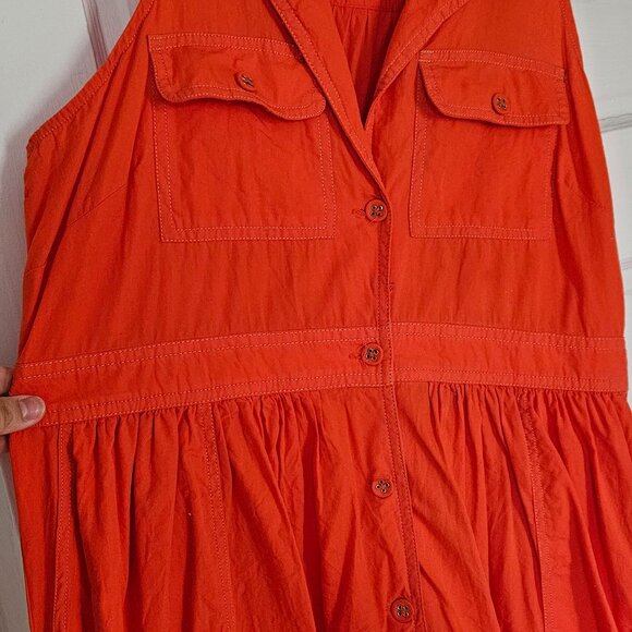 Maeve by Anthropologie tomato red midi dress - Picture 2 of 3